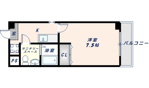 八戸ノ里駅 徒歩8分 2階の物件間取画像